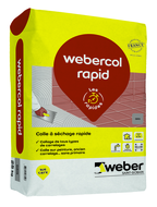 WEBERCOL RAPID GRIS 25KG MORTIER COLLE